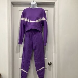 Fashion Nova Purple/White dye jogger